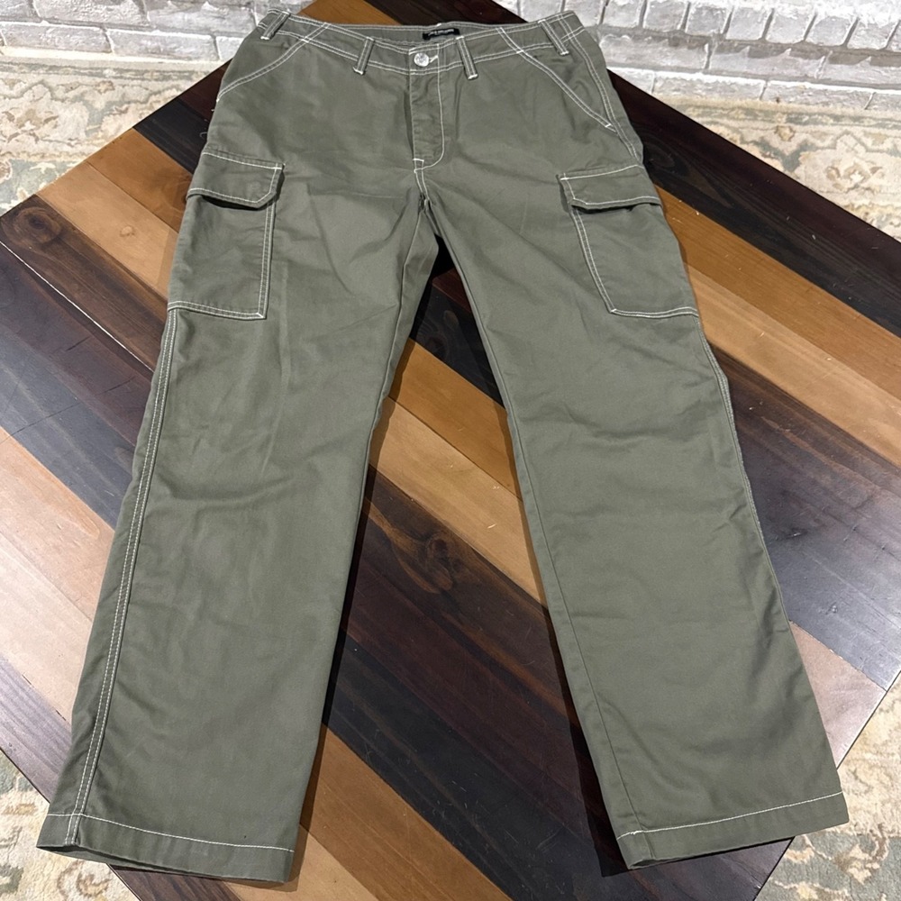 TRUE‎ RELIGION Men's Cargo Pants Green Chino Style RN# 112790 Slacks Size 33x32